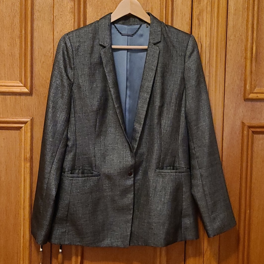 Elie Tahari Blazer metallic grey